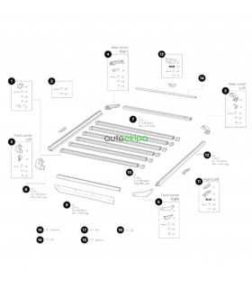 Front Left Corner + M8 nuts & screws - Thule Caprock